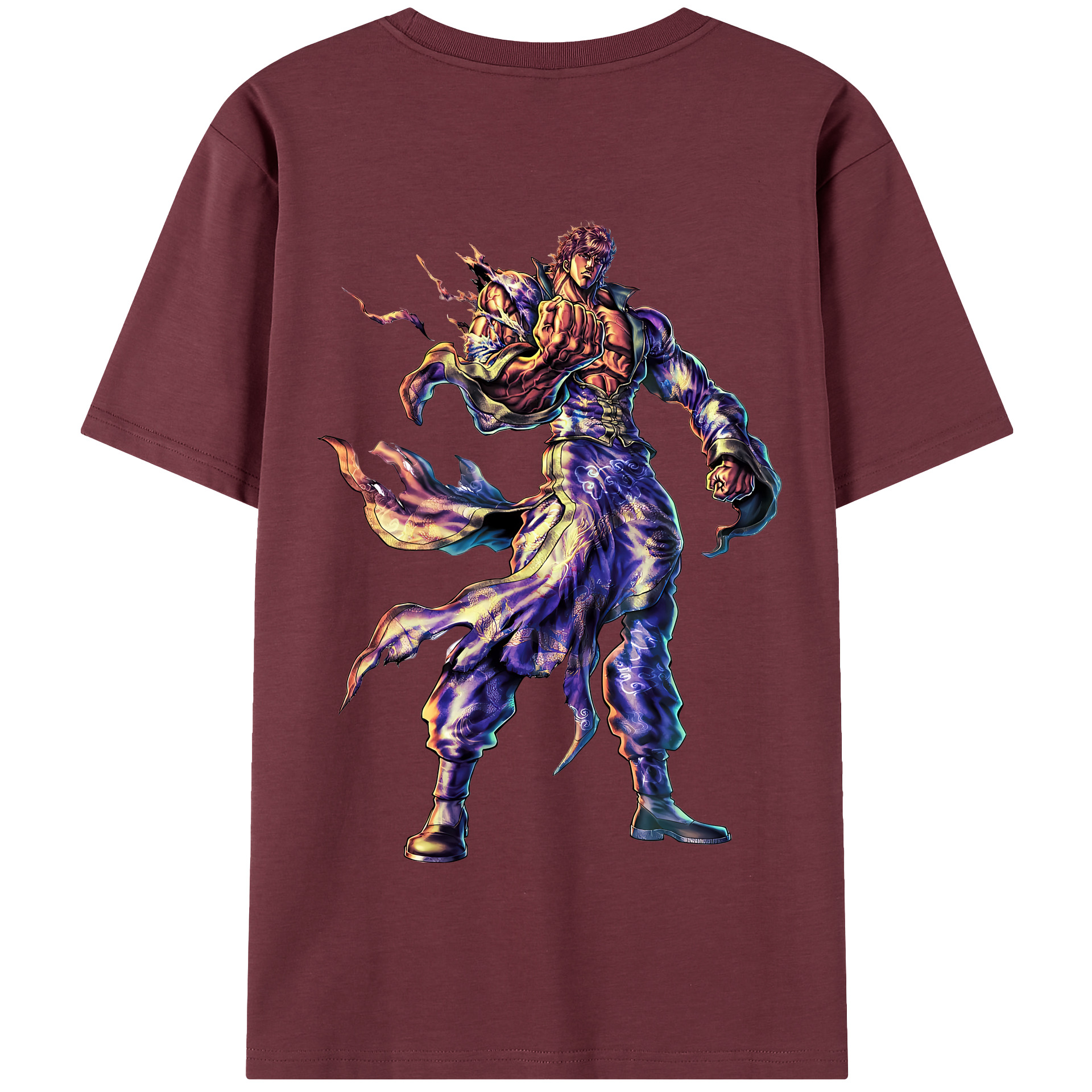 （画像用） 北斗の拳 Fist of the North Star 綿100％半袖Tシャツ（背面プリント）